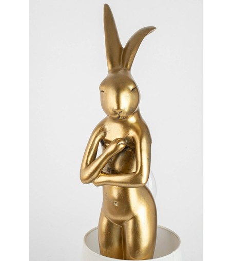 KARE lampa stołowa RABBIT 68 cm  złota / biała
