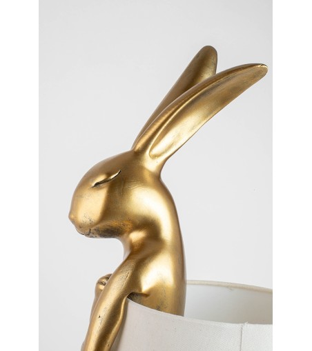 KARE lampa stołowa RABBIT 68 cm  złota / biała