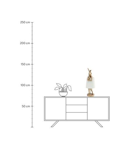KARE lampa stołowa RABBIT 68 cm  złota / biała