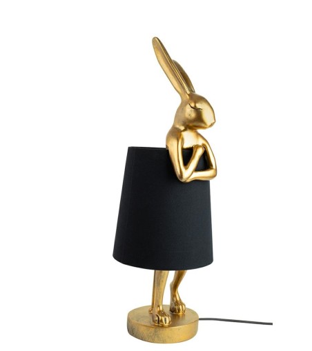 KARE lampa stołowa RABBIT 68 cm  złota / czarna