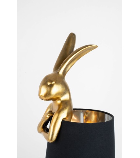KARE lampa stołowa RABBIT 68 cm  złota / czarna