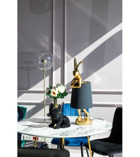 KARE lampa stołowa RABBIT 68 cm  złota / czarna