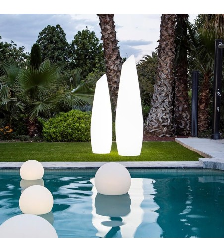 NEW GARDEN lampa ogrodowa FREDO 170 BATTERY biała