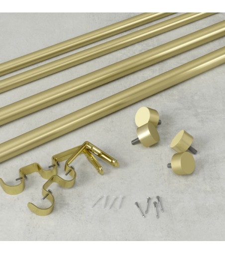 UMBRA podwójny karnisz  CAPPA 91 - 168 cm złoty