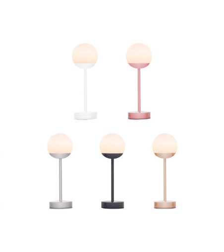 NEW GARDEN lampa stołowa NORAI SLIM 35 BATTERY rose gold