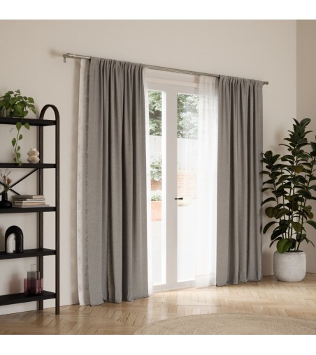 UMBRA podwójny karnisz CAPPA  305 - 457 cm srebrny