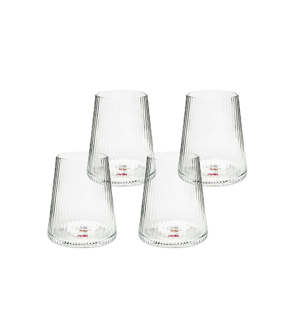 KARE komplet 4 szklanek RIFFLE 440ml      transparentny