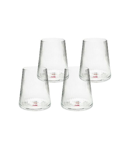 KARE komplet 4 szklanek RIFFLE 440ml      transparentny