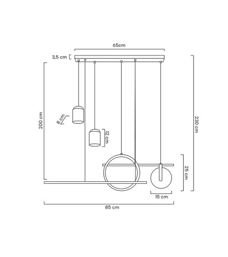MOOSEE lampa wisząca STARS biała