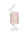KARE lampa stołowa RABBIT 68 cm biała  / róźowa