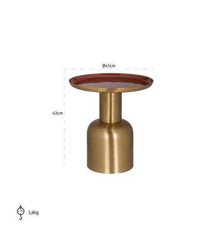 RICHMOND stolik INAYA 41 szczotkowane     złoto