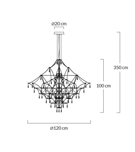 MOOSEE lampa wisząca CONSTELATION 120 -   LED, stal szczotkowana