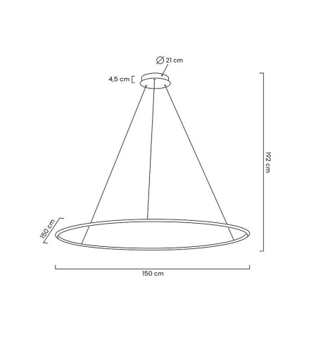 MOOSEE lampa wisząca RING SLIM 150 złota