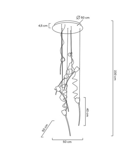MOOSEE lampa wisząca TULIPPE 7 DISC złota