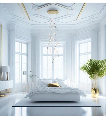 MOOSEE lampa wisząca TULIPPE 14 DISC złota