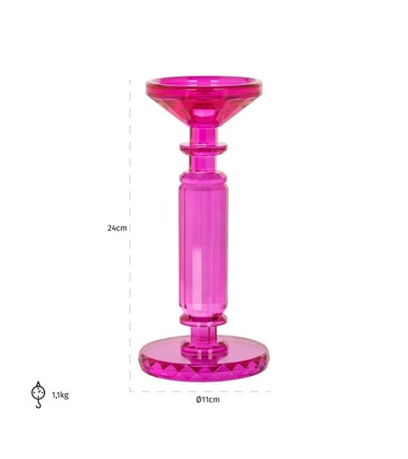 RICHMOND świecznik POPPY różowy