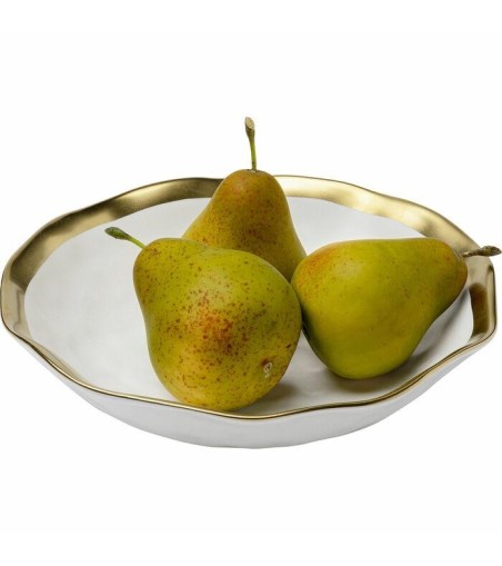 KARE komplet 4 talerzy głębokich BELL 20  cm biało-złoty