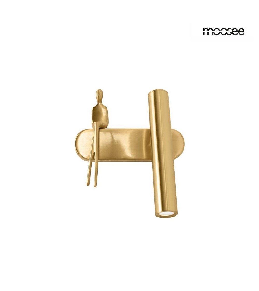 MOOSEE lampa ścienna BOY TUBE R złota