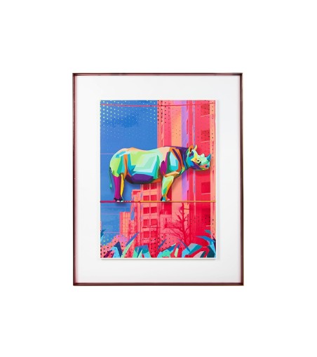 Obraz RHINO IN THE CITY 88x110 cm