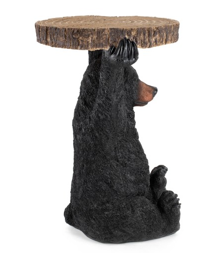 KARE stolik BEAR 53x33 cm drewniany / czarny