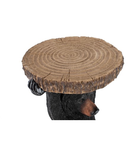 KARE stolik BEAR 53x33 cm drewniany / czarny