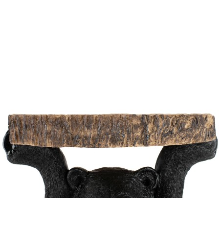 KARE stolik BEAR 53x33 cm drewniany / czarny