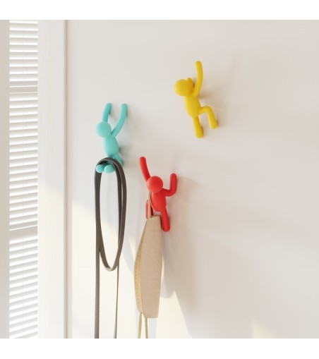 UMBRA wieszak ścienny BUDDY czerwono - żółto - niebieski