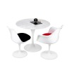 Stół TULIP MARBLE 90 CARRARA biały - blat okrągły marmurowy, metal