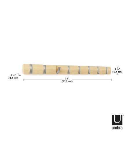 UMBRA wieszak na ubrania FLIP 8 naturalny