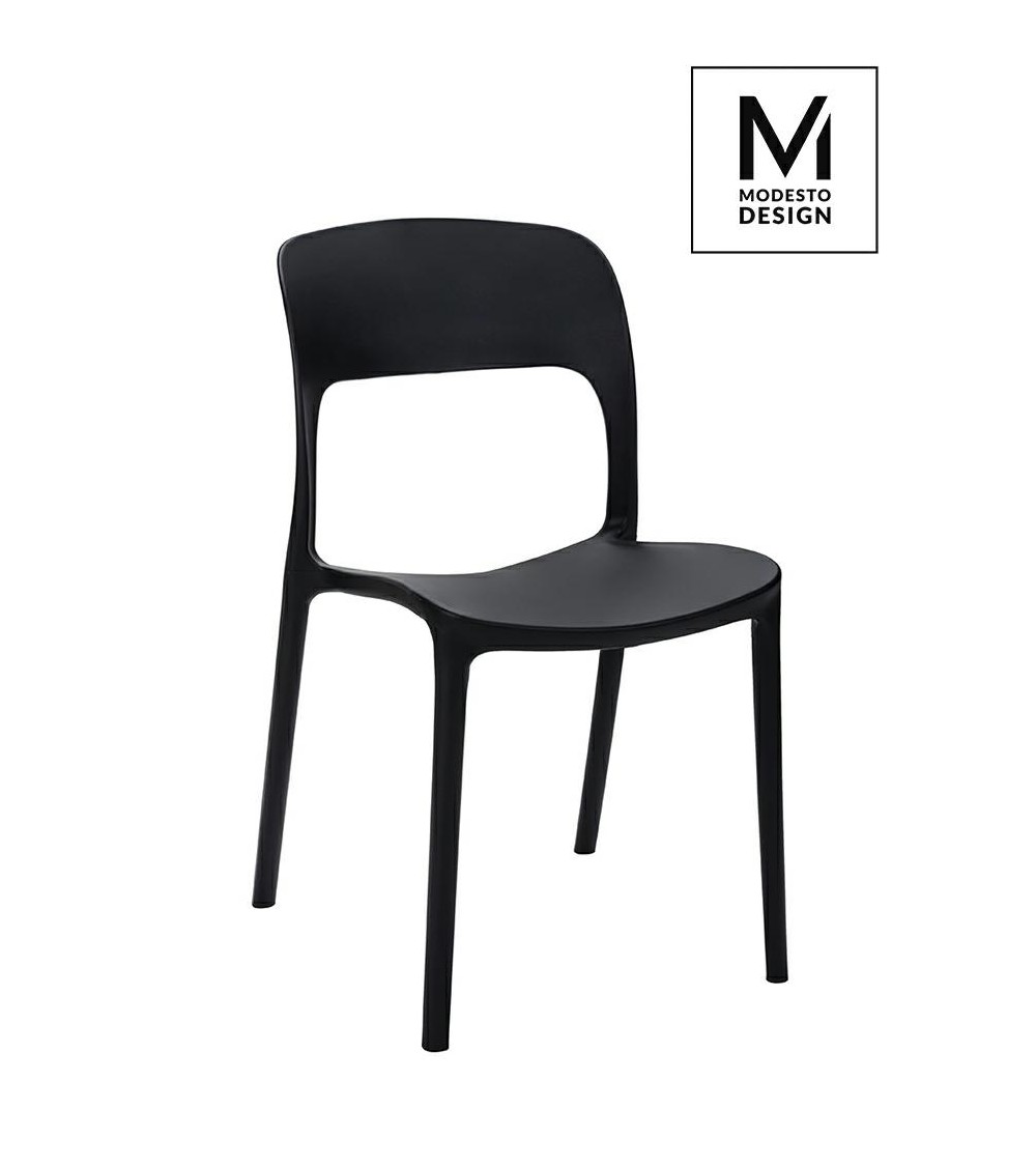 MODESTO krzesło ZING czarne - polipropylen