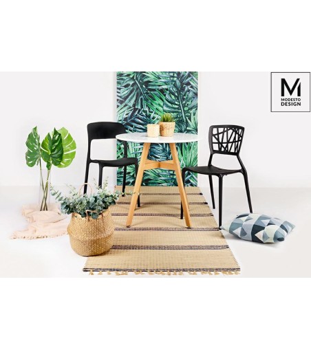 MODESTO krzesło ZING czarne - polipropylen