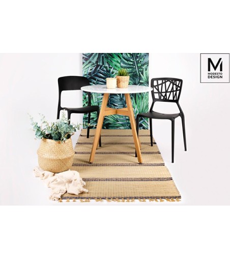 MODESTO krzesło ZING czarne - polipropylen