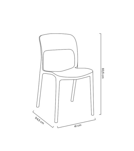 MODESTO krzesło ZING czarne - polipropylen