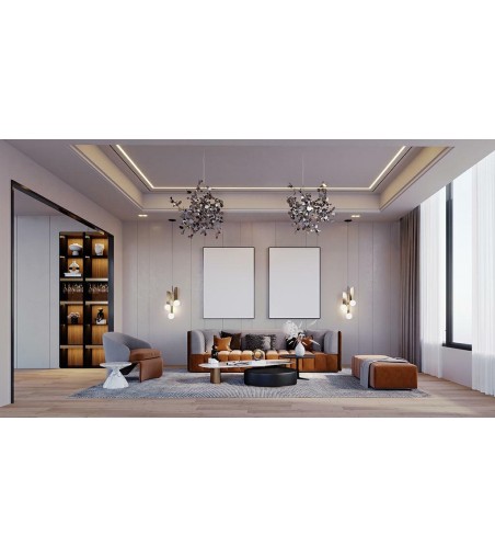 Lampa wisząca MONETE SINGLE chrom - metal