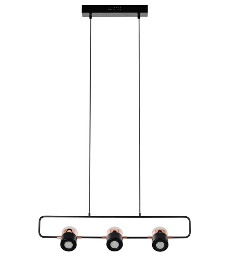 Lampa wisząca BLINK 3 czarna - LED, metal