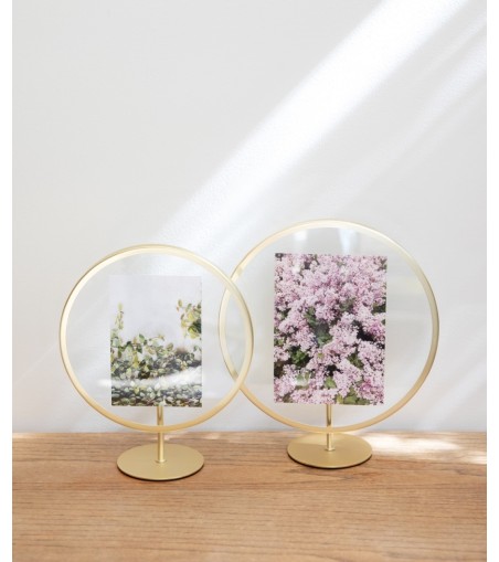 UMBRA ramka na zdjęcia INFINITY okrągła złota