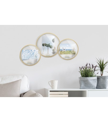 UMBRA ramka na zdjęcia INFINITY okrągła złota