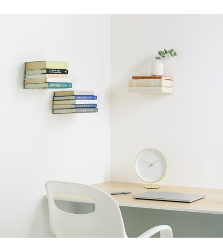 UMBRA kryjący zestaw trzech półek LARGE CONCEAL srebrne