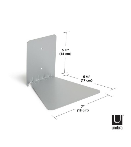 UMBRA kryjący zestaw trzech półek LARGE CONCEAL srebrne