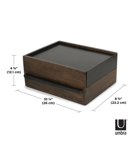 UMBRA pojemnik na biżuterię STOWIT -czarny,orzech