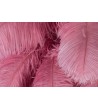 Lampa wisząca TIFFANY 135 różowa mosiądz / naturalne pióra