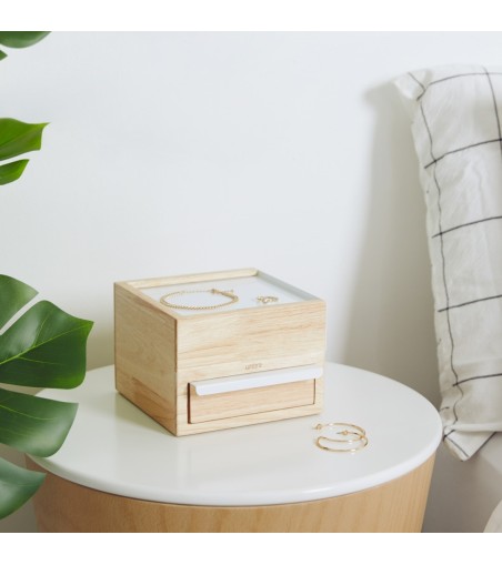 UMBRA pojemnik na biżuterię STOWIT MINI - biały,natural