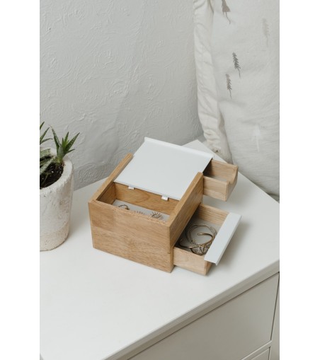 UMBRA pojemnik na biżuterię STOWIT MINI - biały,natural