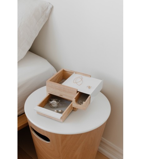 UMBRA pojemnik na biżuterię STOWIT MINI - biały,natural