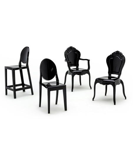 Krzesło KING czarne - poliwęglan