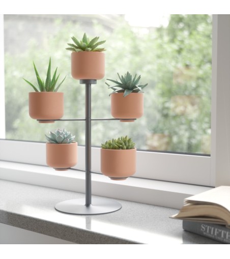 UMBRA doniczka stołowa TERRAPOTTA tytanowa