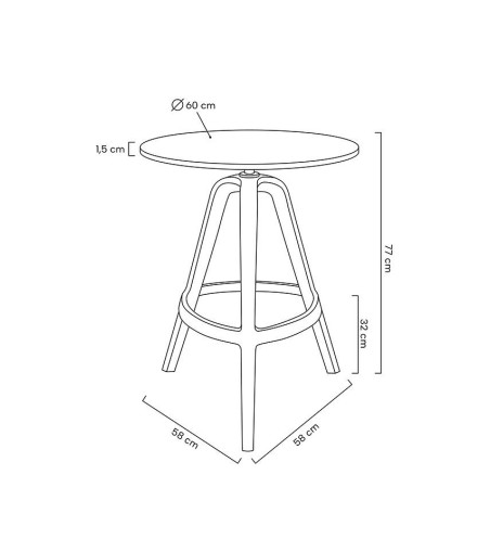 Stół MIRA 60 czarny