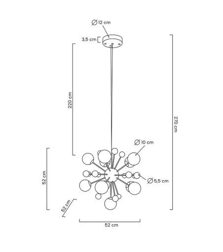 MOOSEE lampa wisząca AURELIA złota