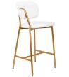 Krzesło barowe FABIOLA BOUCLE białe