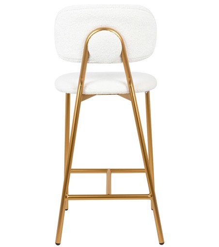 Krzesło barowe FABIOLA BOUCLE białe